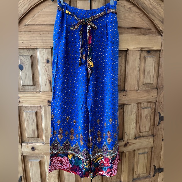 Anthropologie Ettitwa Flowy Floral Pants size 4 NWT - Picture 1 of 11